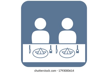 Icon that recommends side-by-side meals