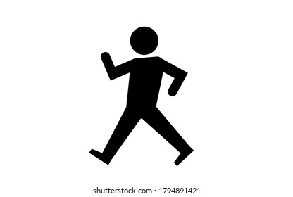 Icon that recommends walking to work