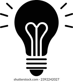 An icon that represents a light bulb symbol.