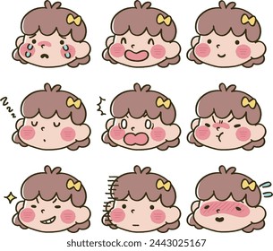 Es un icono que representa las diversas emociones de los niños.