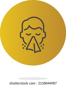 Icon That Shows Someone Covering Their Nose When Sneezing