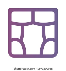 Icon theater in Lineal Gradient style. vector illustration and editable stroke. Isolated on white background.