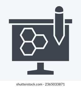 Icon Theory. related to Biochemistry symbol. glyph style. simple design editable. simple illustration
