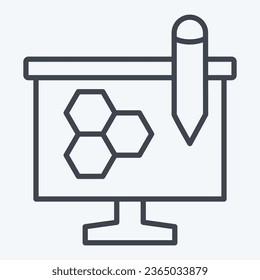 Icon Theory. related to Biochemistry symbol. line style. simple design editable. simple illustration