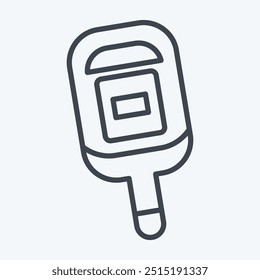 Icon Thermomete. related to Measuring symbol. line style. simple illustration