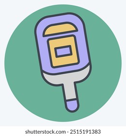 Icon Thermomete. related to Measuring symbol. color mate style. simple illustration