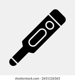 Icon thermometer. Medical elements. Icon in glyph style.