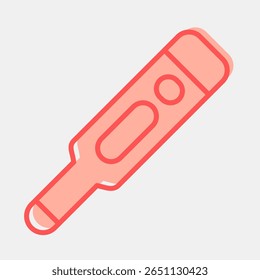 Icon thermometer. Medical elements. Icon in two tone style.
