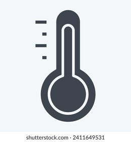 Icon Thermometer. related to Laundry symbol. glyph style. simple design editable. simple illustration