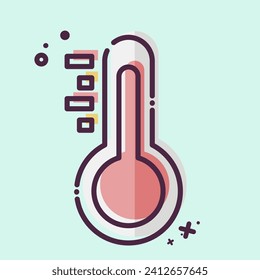 Icon Thermometer. related to Laundry symbol. MBE style. simple design editable. simple illustration