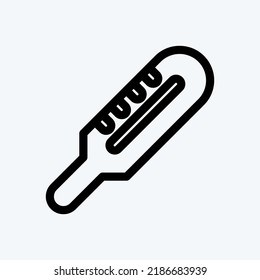 Icon Thermometer. suitable for Kids symbol. line style. simple design editable. design template vector. simple illustration