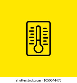 Icon of thermometer. Tool, device, equipment. Measurement concept. Can be used for topics like meteorology, medicine, weather.