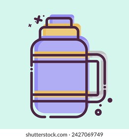 Icon Thermos. related to Picnic symbol. MBE style. simple design editable. simple illustration