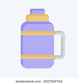 Icon Thermos. related to Picnic symbol. flat style. simple design editable. simple illustration