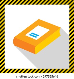Icon of thick book with cover and label