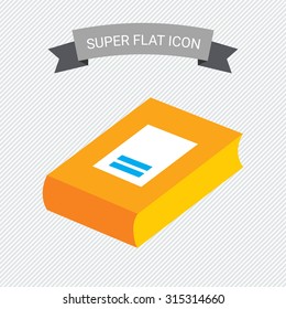 Icon of thick book with cover and label