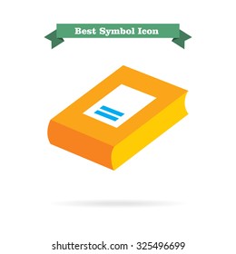 Icon of thick book with cover and label