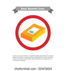 Icon of thick book with cover and label