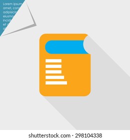 Icon of thick book with cover and title