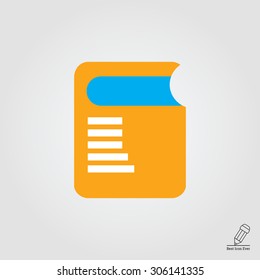 Icon of thick book with cover and title