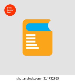 Icon of thick book with cover and title