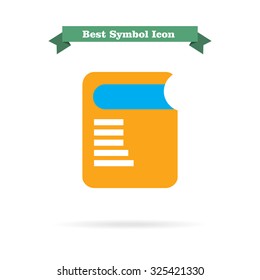 Icon of thick book with cover and title
