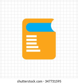 Icon of thick book with cover and title