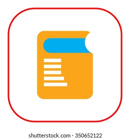 Icon of thick book with cover and title