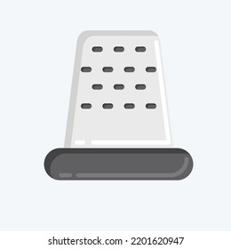 Icon Thimble. suitable for education symbol. flat style. simple design editable. design template vector. simple illustration