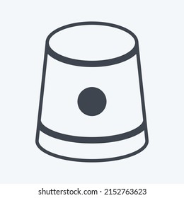 Icon Thimble. suitable for Tailor symbol. glyph style. simple design editable. design template vector. simple symbol illustration