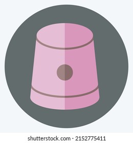 Icon Thimble. suitable for Tailor symbol. flat style. simple design editable. design template vector. simple symbol illustration