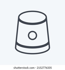 Icon Thimble. suitable for Tailor symbol. line style. simple design editable. design template vector. simple symbol illustration