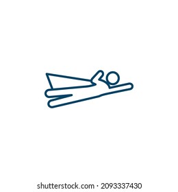  icon. Thin linear  outline icon isolated on white background. Line vector  sign, symbol for web and mobile