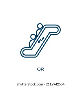 or icon. Thin linear or outline icon isolated on white background. Line vector or sign, symbol for web and mobile