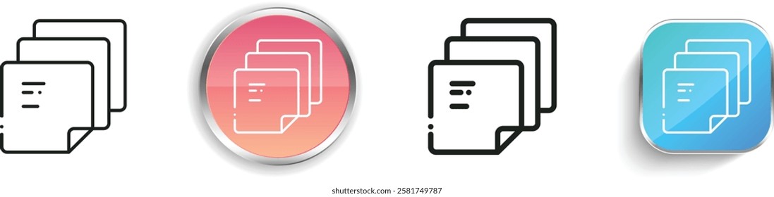 it icon. Thin Linear, Regular and Button Style Design Isolated On White Background