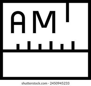 am icon. Thin linear style design isolated on white background