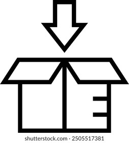 In icon. Thin linear style design isolated on white background