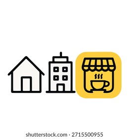 Icon "Third Place": an icon of a home, an office icon, and a café icon highlighted.