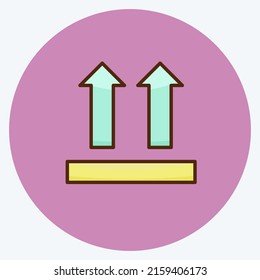 Icon This Side Up. suitable for education symbol. flat style. simple design editable. design template vector. simple illustration