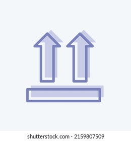 Icon This Side Up. suitable for education symbol. two tone style. simple design editable. design template vector. simple illustration