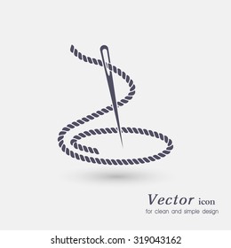 icon a thread with a needle