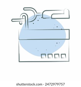Icon Thread Picker. related to Sewing symbol. Color Spot Style. simple design illustration