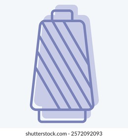 Icon Thread. related to Fabric symbol. two tone style. simple design editable