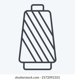 Icon Thread. related to Fabric symbol. line style. simple design editable