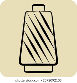 Icon Thread. related to Fabric symbol. hand drawn style. simple design editable