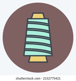 Icon Thread Spool. suitable for Tailor symbol. color mate style. simple design editable. design template vector. simple symbol illustration