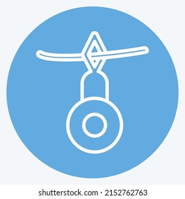 Icon Threading. suitable for Tailor symbol. blue eyes style. simple design editable. design template vector. simple symbol illustration