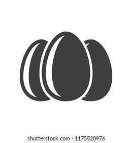Icon three eggs. Vector on white background