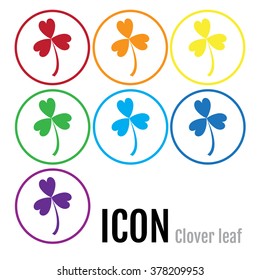 Icon of three leaf clover. Clover IconVector Art, Stock Vector
