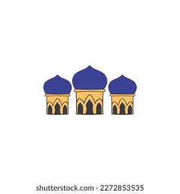 Ikone von drei Moschee-Kuppeln Ramadan und Islamischer Oid